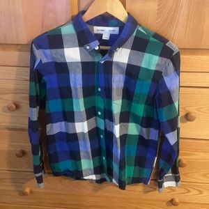 Boys checkered dress shirt.